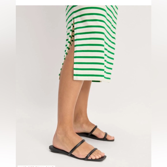 Everlane The Weekend Green and White Striped Tank Dress. Size Small - Picture 9 of 11